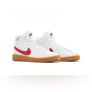 Nike Women’s White and Red Sneakers